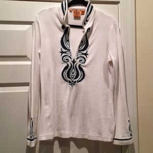 Tory Burch white tunic Medium